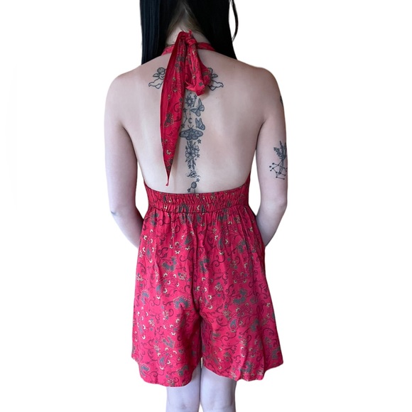 Vintage Floral Shorts Romper‎ - Picture 3 of 4